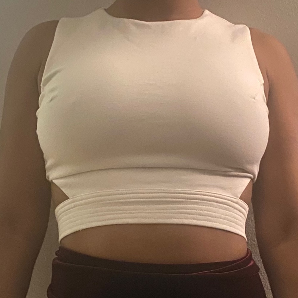 Off white crop top